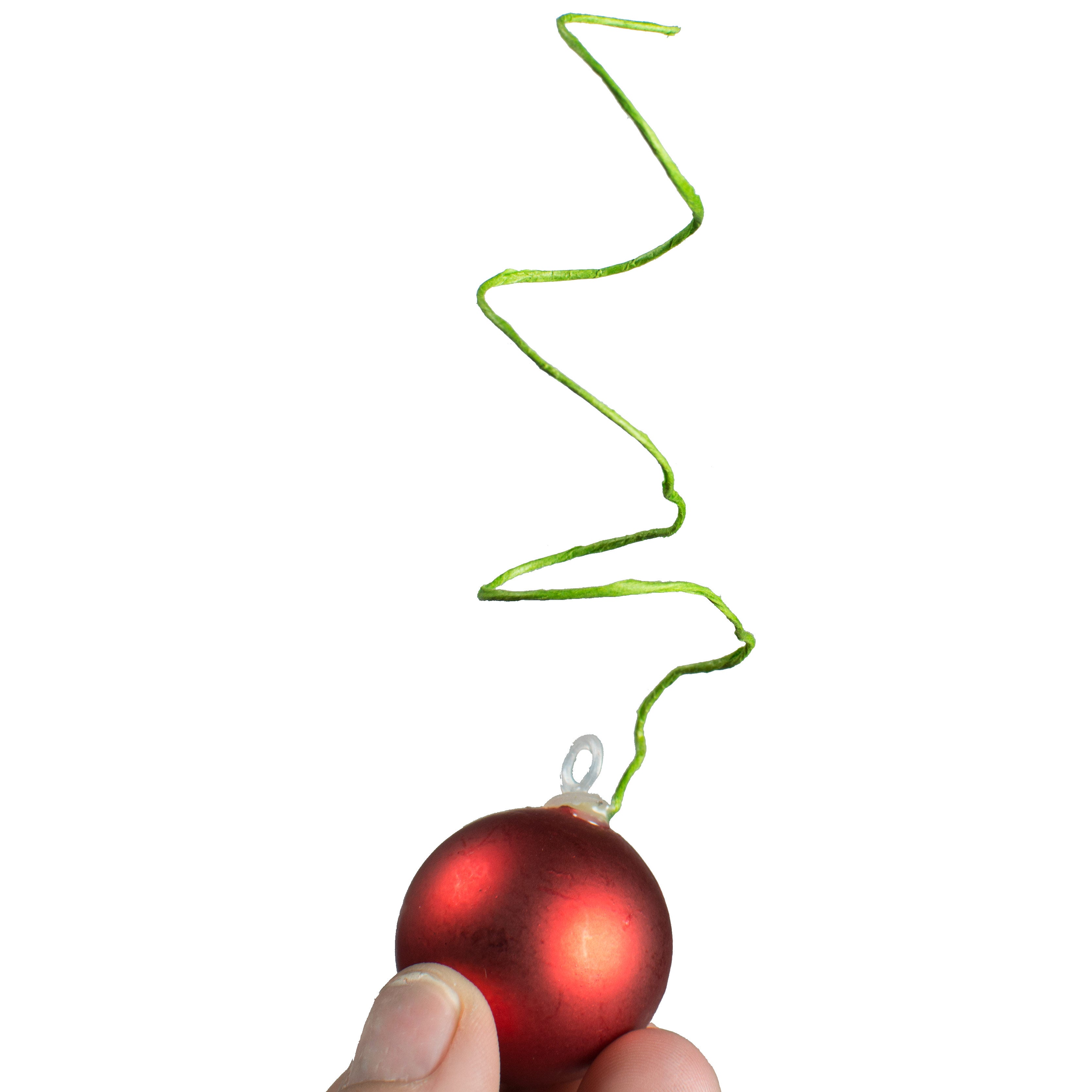 30MM Matte Ball Ornament On Wire: Red (72) detail photo 3