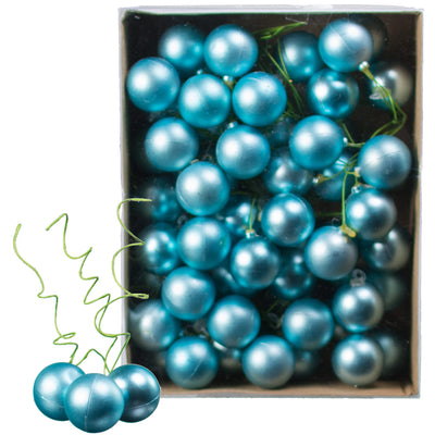 30MM Matte Ball Ornament On Wire: Robin's Egg Blue (72) Item Number: XH8313HE