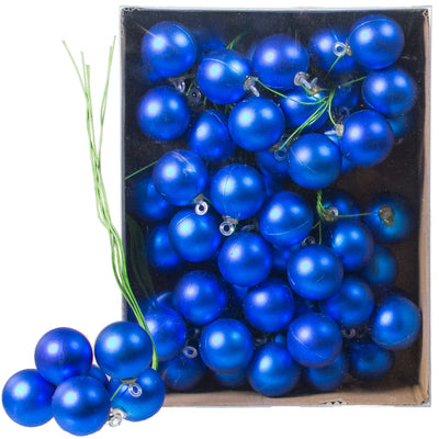 30MM Matte Ball Ornament On Wire: Royal Blue (72) Item Number: XH831325