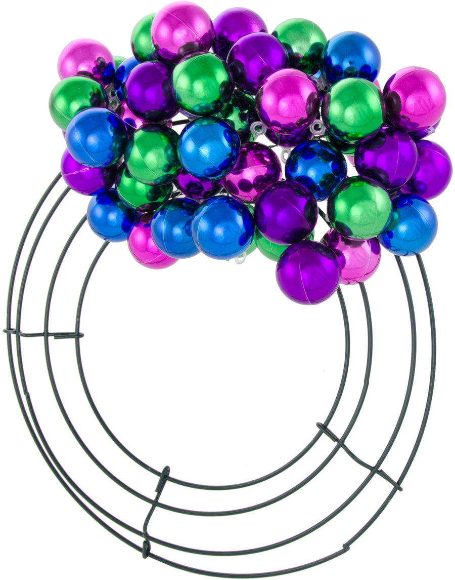 30MM Metallic Ball Ornament On Wire: Emerald Green (72) detail photo 4
