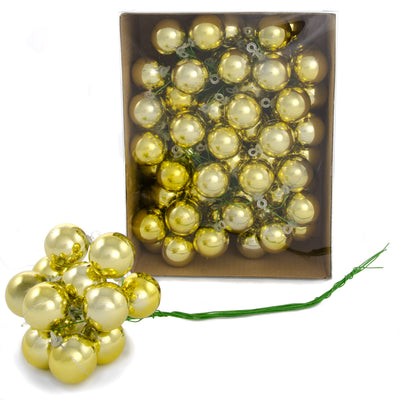 30MM Metallic Ball Ornament On Wire: Gold (72) Item Number: XH821308