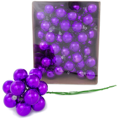 30MM Metallic Ball Ornament On Wire: Purple (72) Item Number: XH821323