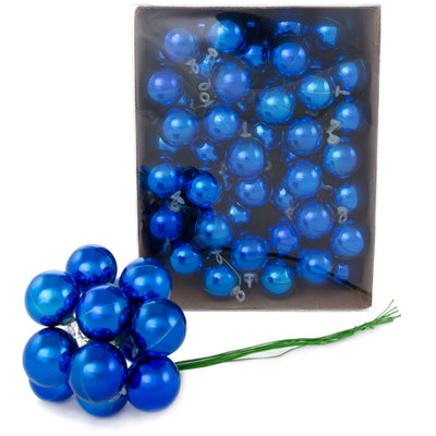 30MM Metallic Ball Ornament On Wire: Royal Blue (72) Item Number: XH821325