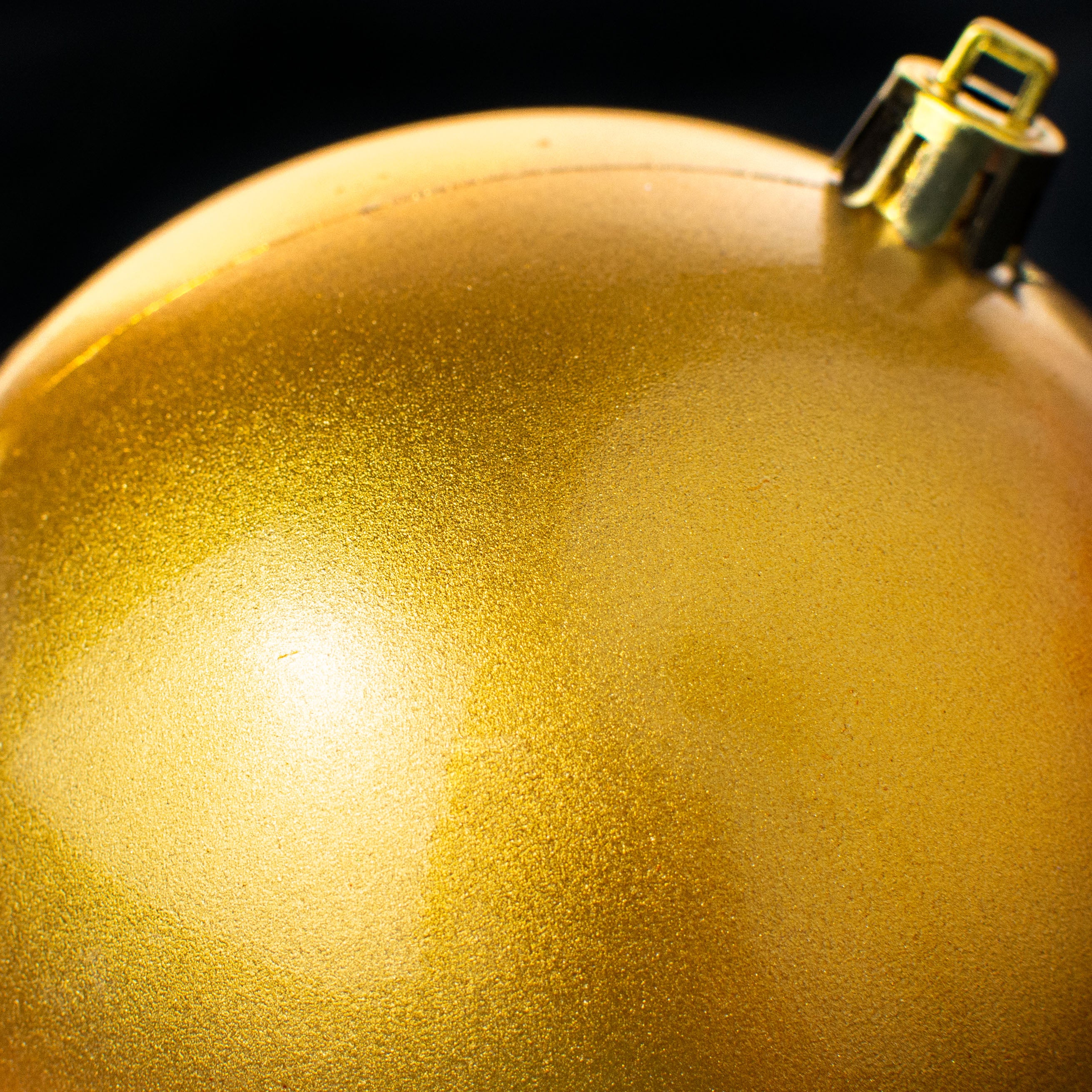100MM Plastic Ball Ornament: Candy Apple Gold (Set of 4) detail photo 3