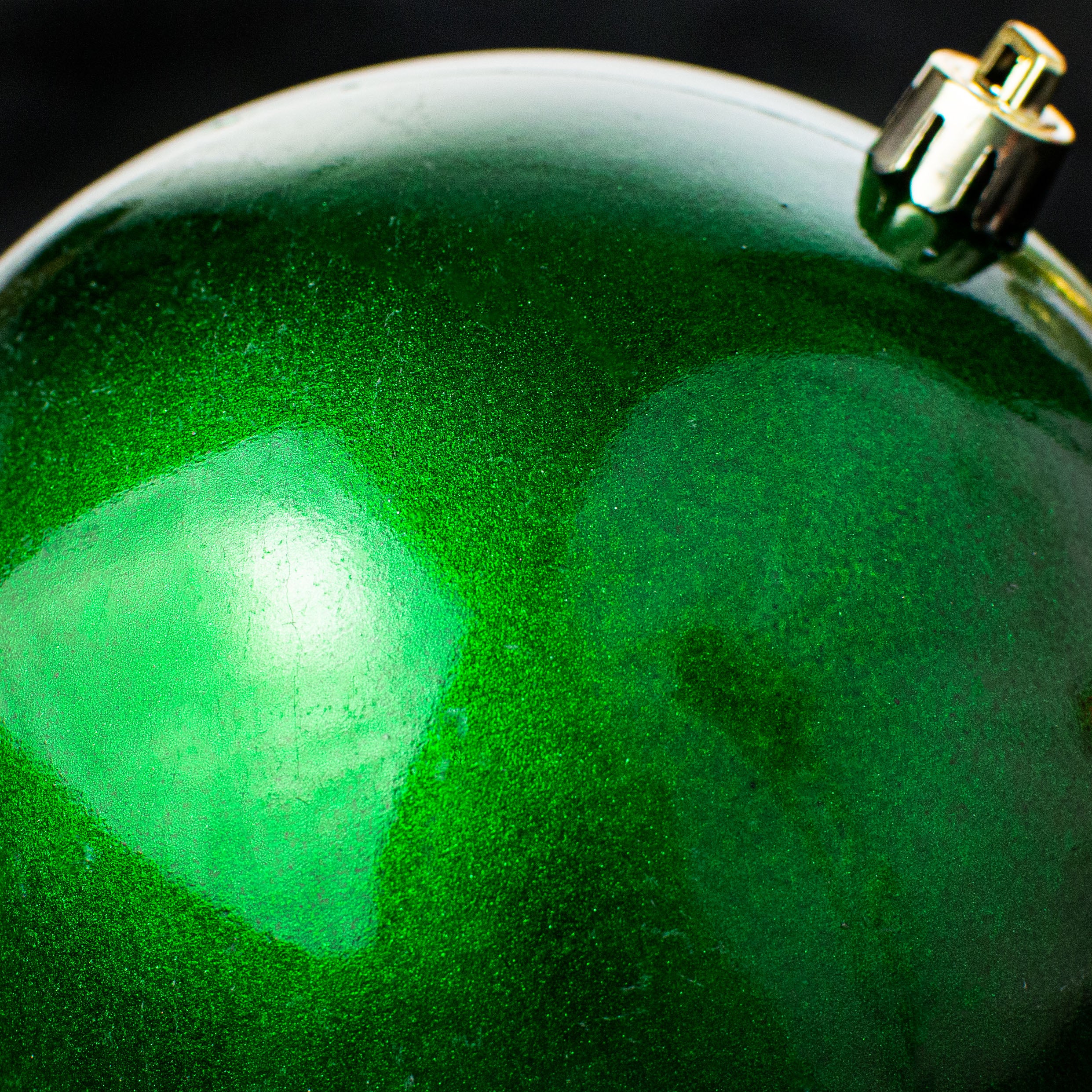 120MM Plastic Ball Ornaments: Candy Apple Green (Set of 2) detail photo 3
