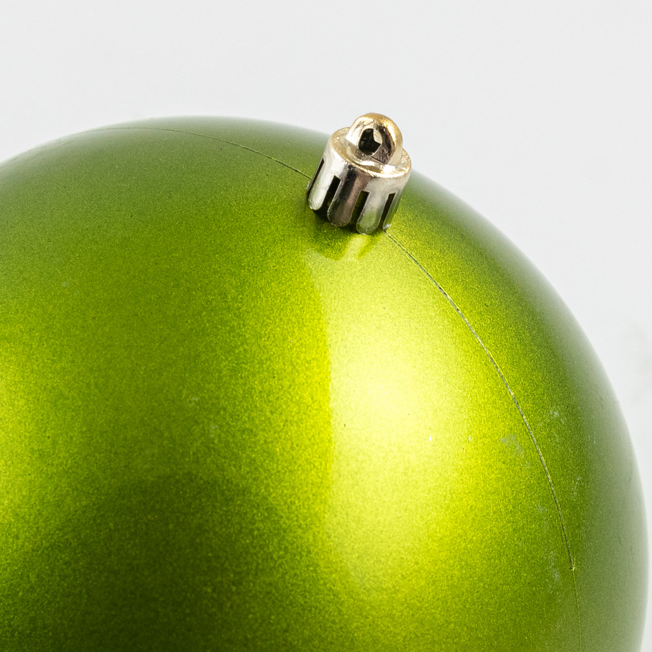 120MM Plastic Ball Ornaments: Candy Apple Lime Green (Set of 2) detail photo 3