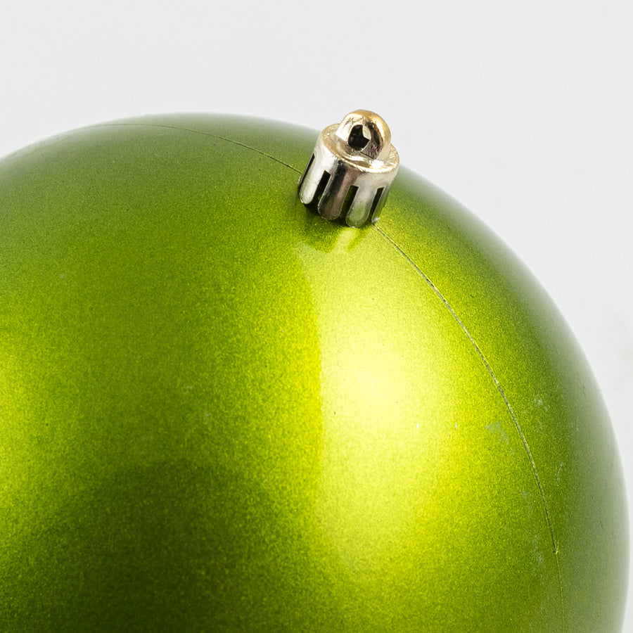 120MM Plastic Ball Ornaments: Candy Apple Lime Green (Set of 2) detail photo 3