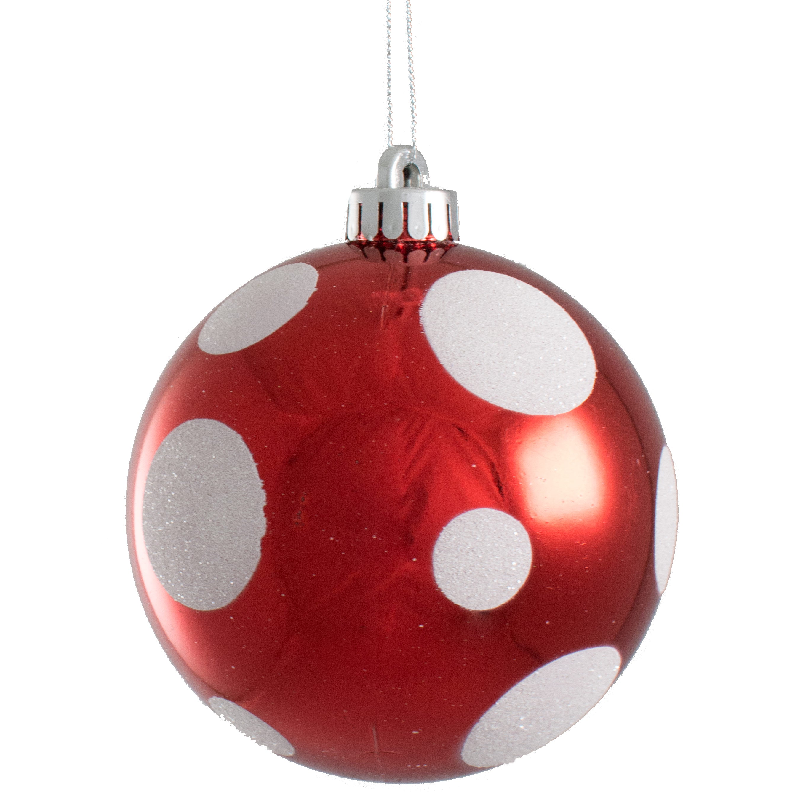 120MM Polka Dot Ball Ornament: Red & White Item Number: XH9521MA