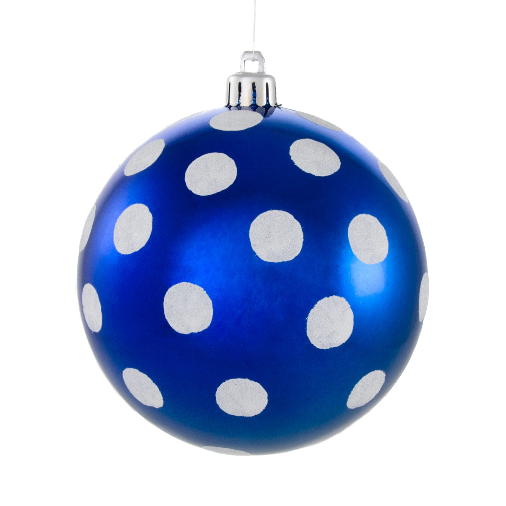 100MM Polka Dot Polka Dot Ornament: Royal Blue & White Item Number: XH102325