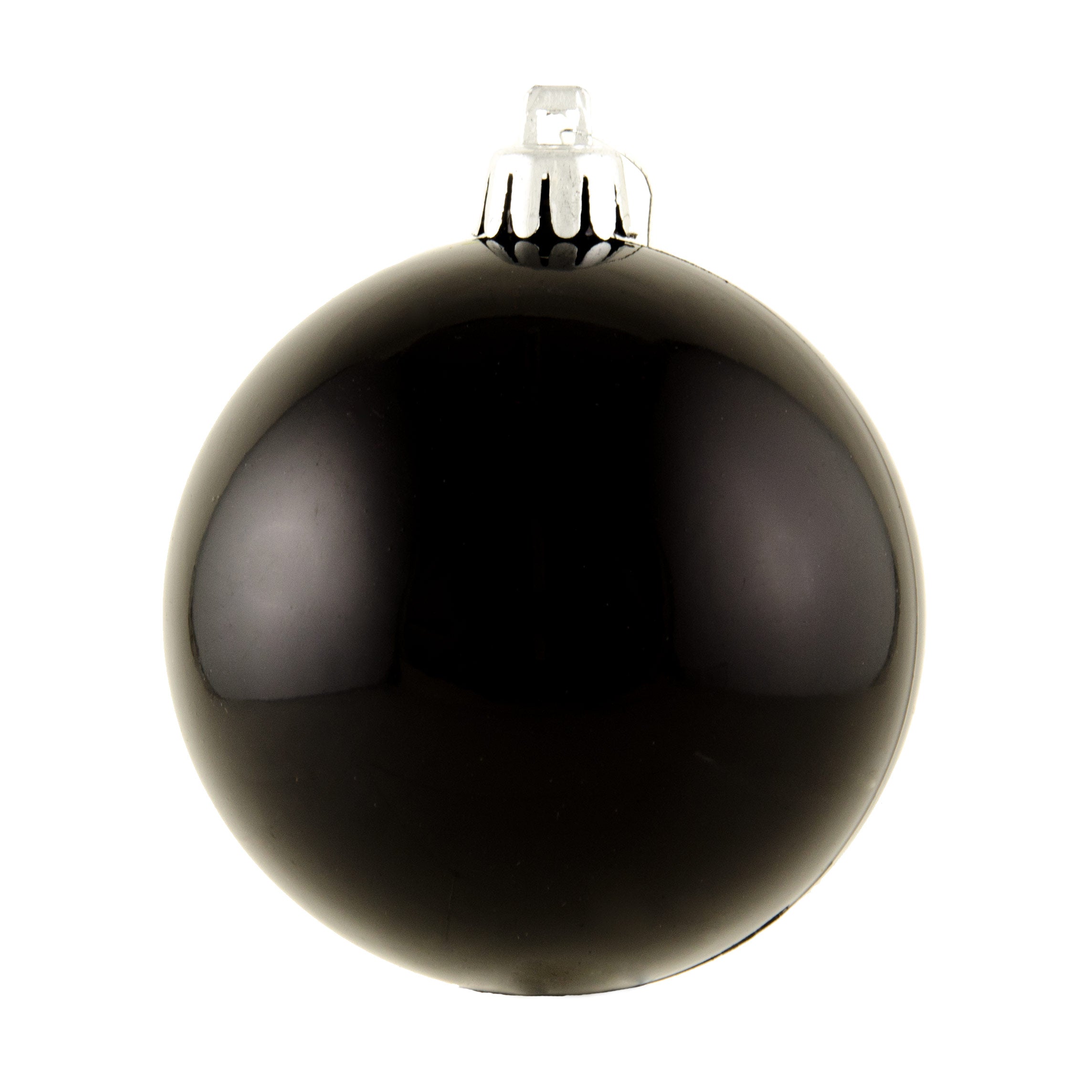 80MM Round Smooth Metallic Ball Ornament: Shiny Black Item Number: XY046102