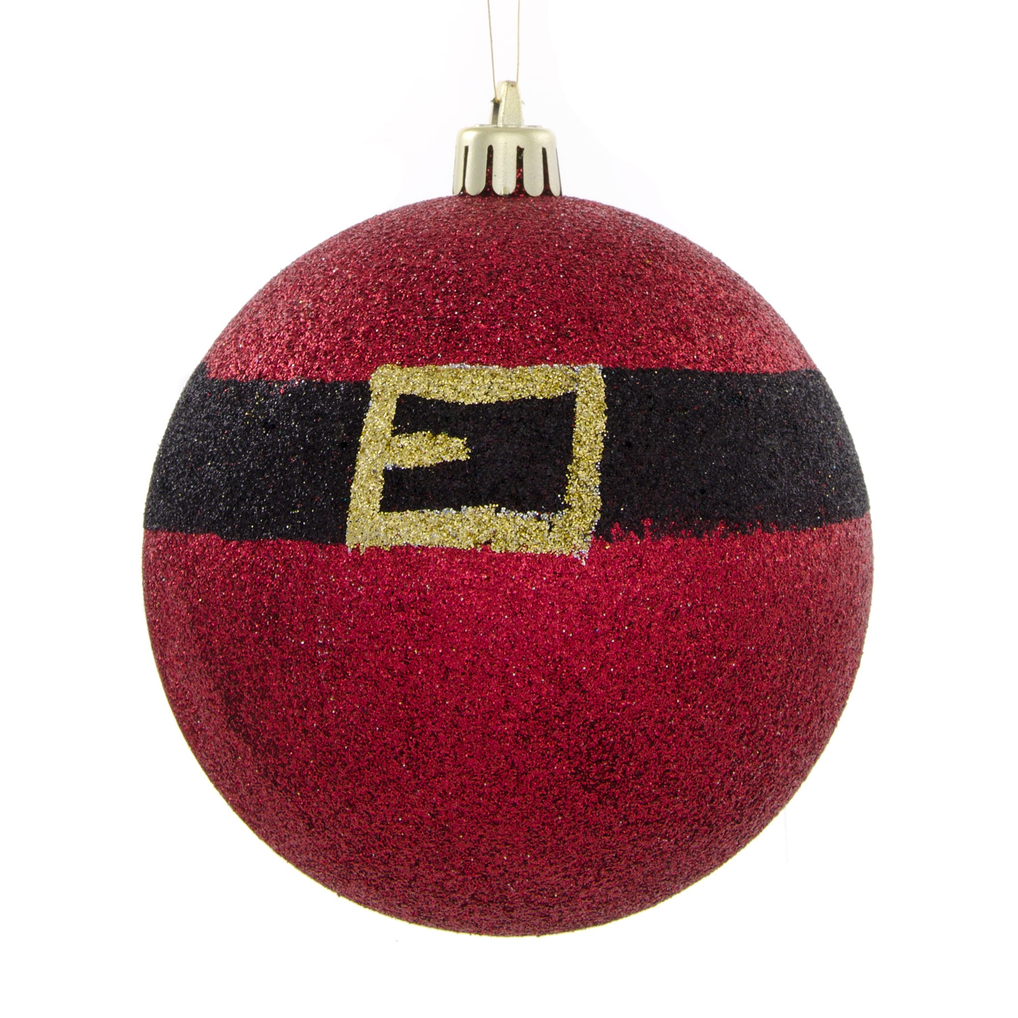 100MM Santa Belly Metallic Glitter Ball Ornament Item Number: XY5351MK