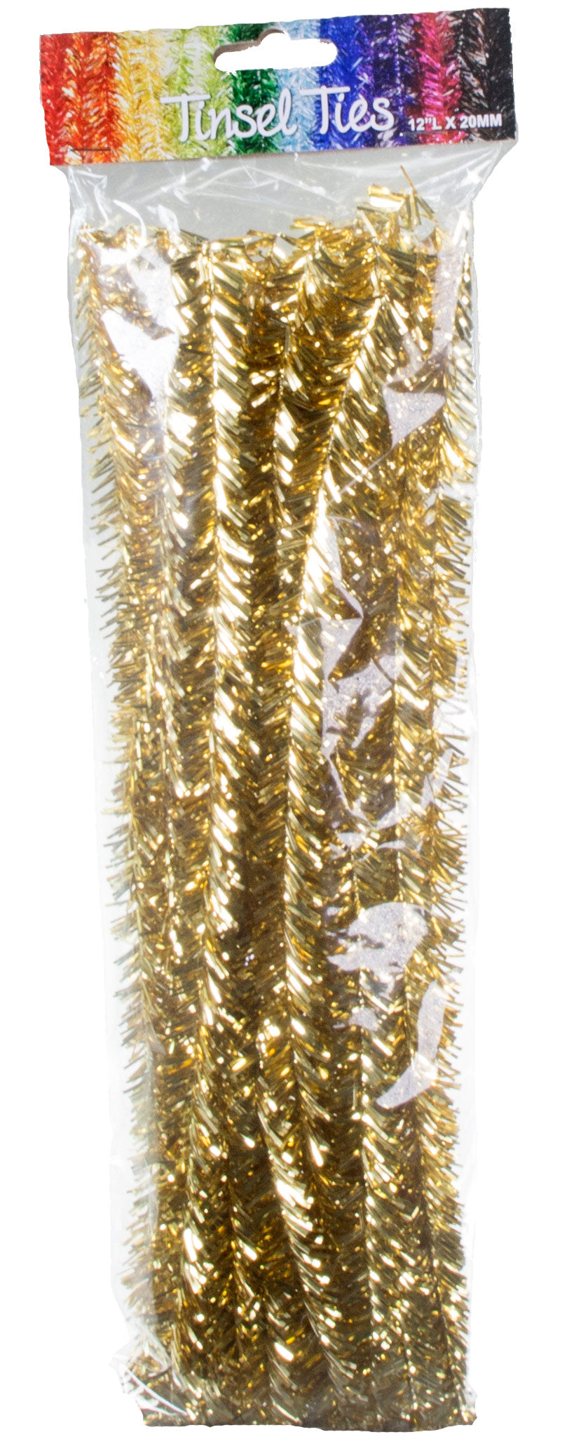 20mm Tinsel Tie Stems: Metallic Gold (25) Item Number: MA000108