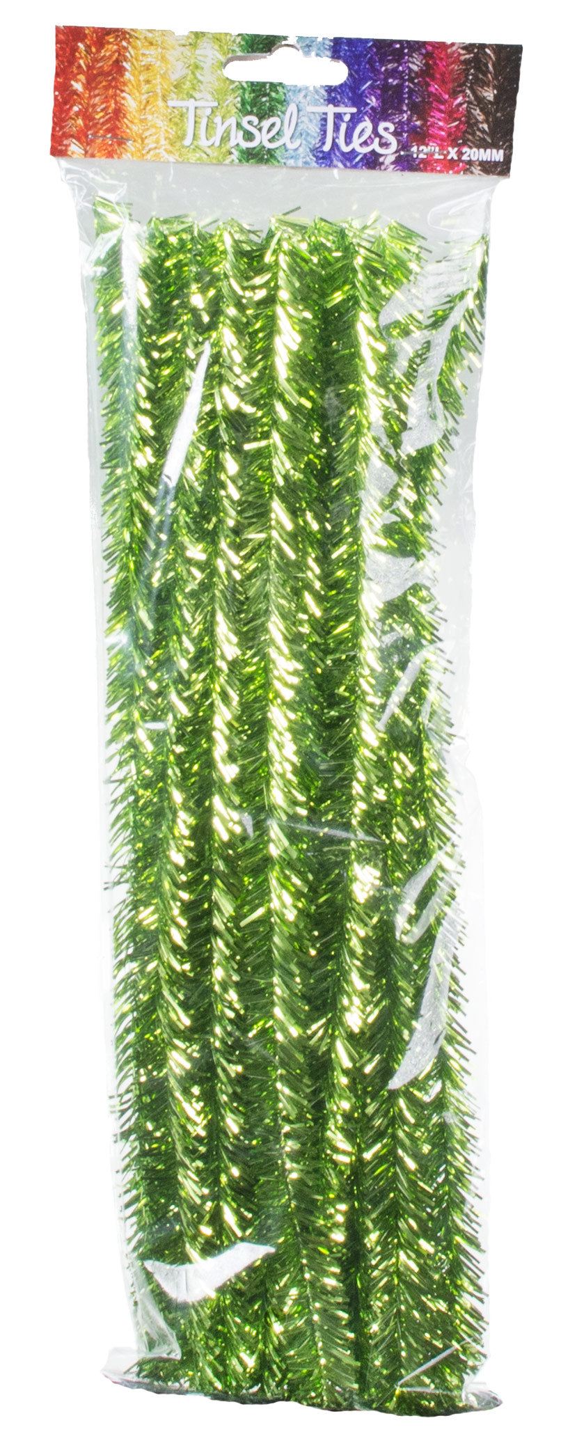 20mm Tinsel Tie Stems: Metallic Lime (25) Item Number: MA000137