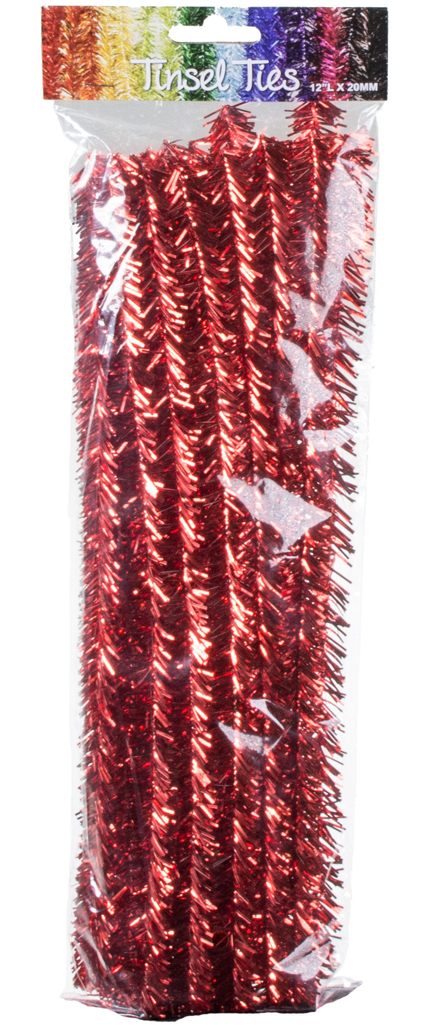 20mm Tinsel Tie Stems: Metallic Red (25) Item Number: MA000124