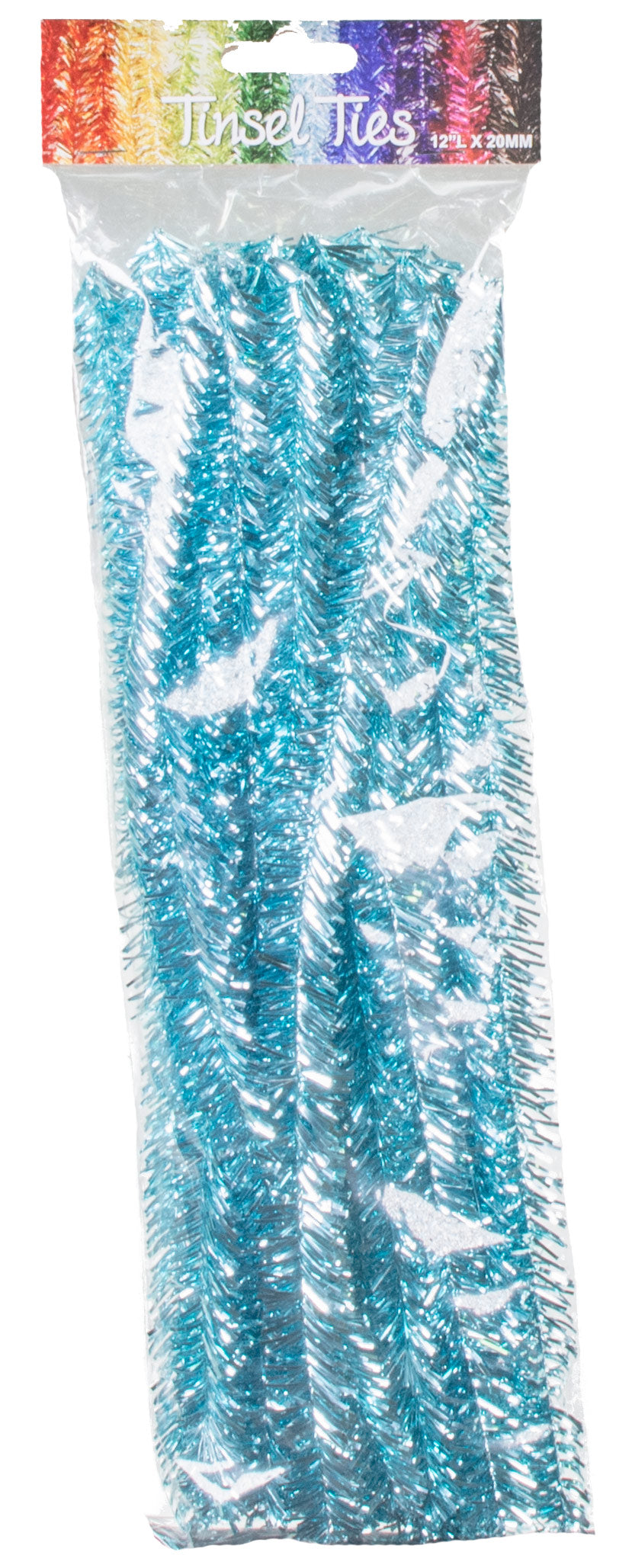 20mm Tinsel Tie Stems: Metallic Turquoise (25) Item Number: MA000130