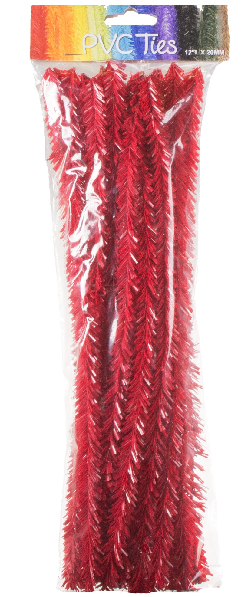 20mm Tinsel Tie Stems: Red (25) Item Number: MA000324
