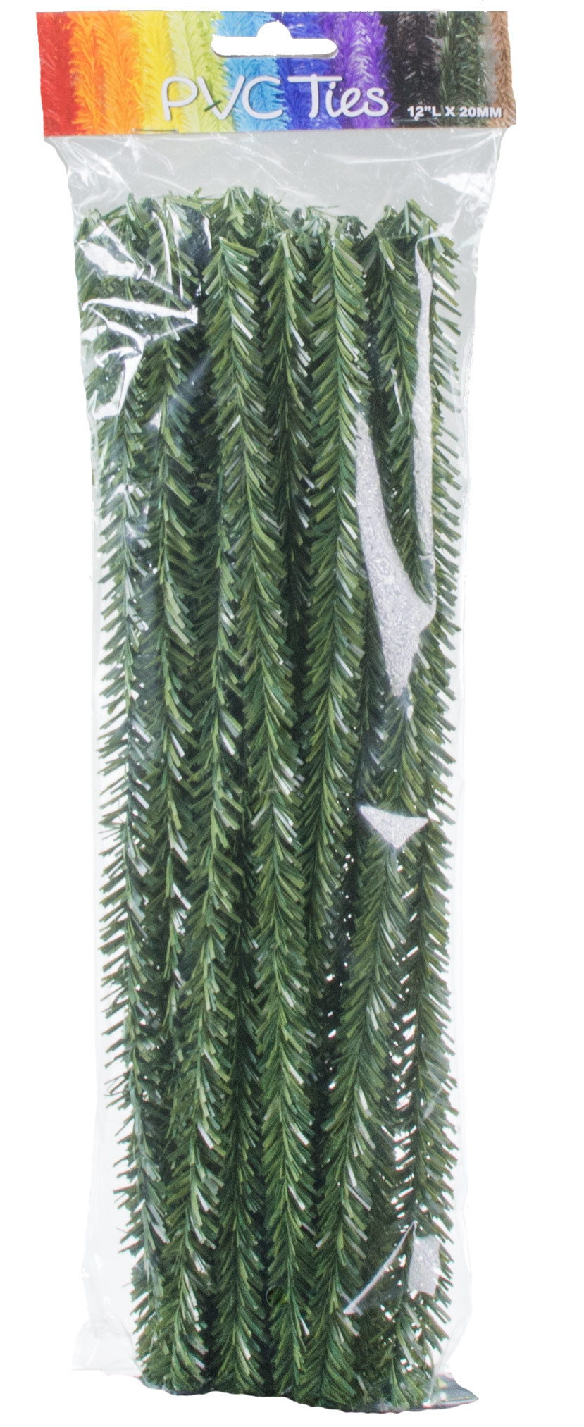 20mm Tinsel Tie Stems: Two Tone Evergreen (25) Item Number: MA000209