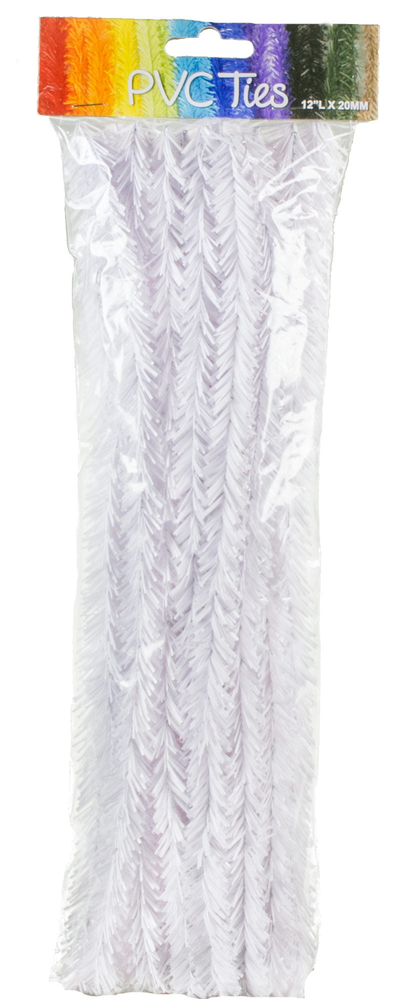 20mm Tinsel Tie Stems: White (25) Item Number: MA000327