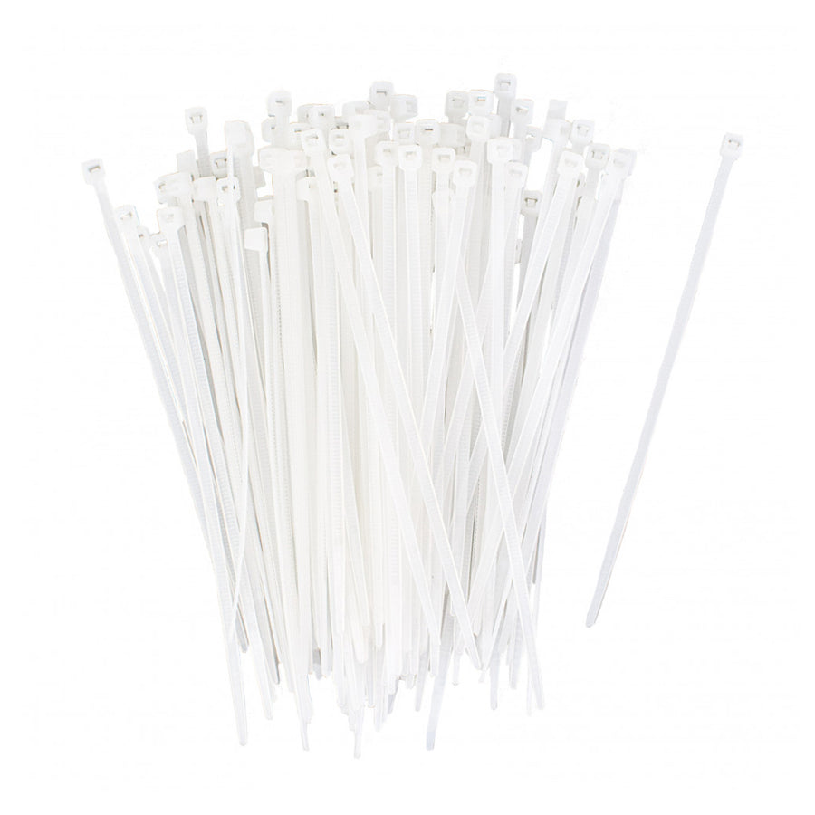 6" x 2.8mm Zip Ties: White (100) Item Number: MD133627