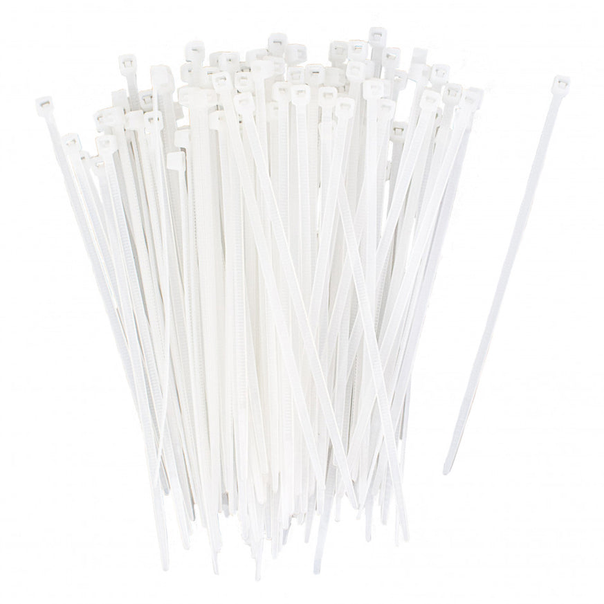 6" x 3.6mm Zip Ties: White (100) Item Number: MD133727