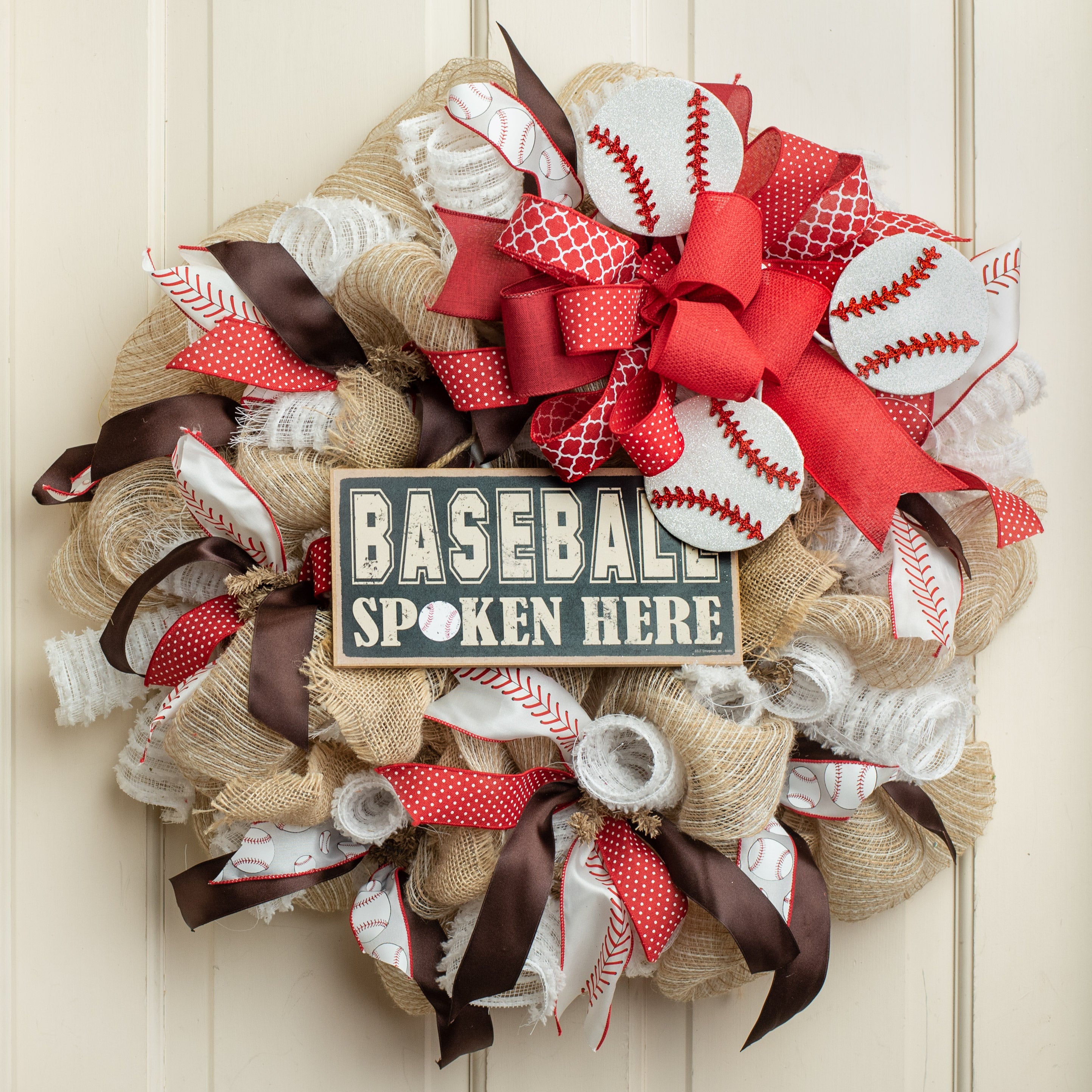 10" Wooden Sign: Baseball Spoken Here