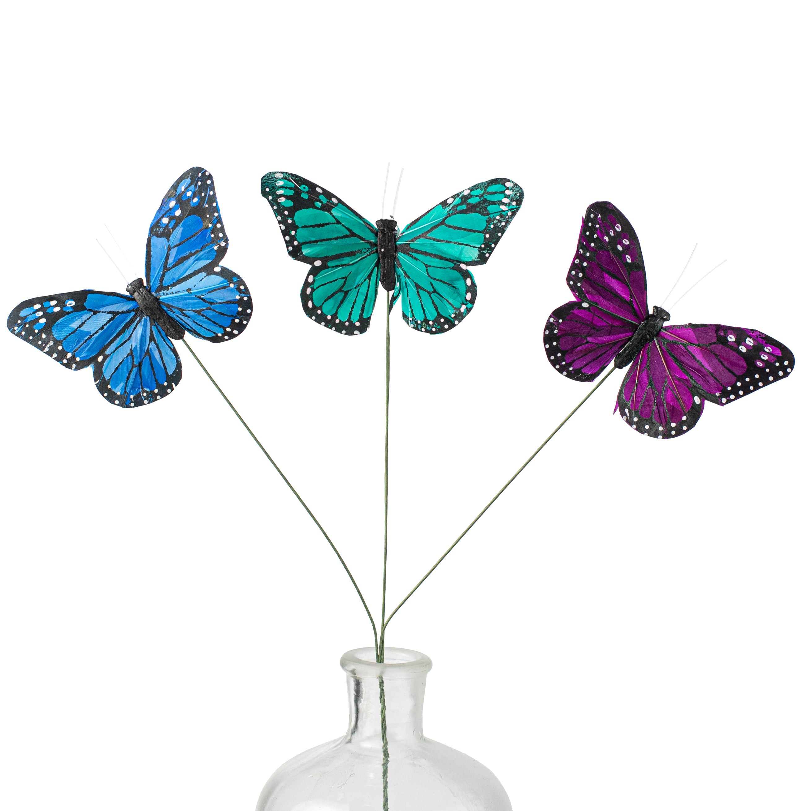 24" Monarch Butterfly Spray: Blue, Purple, Green Item Number: PRBF6001