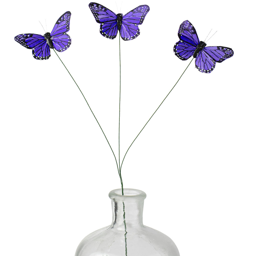 24" Monarch Butterfly Spray: Purple Item Number: PRBF6003LV