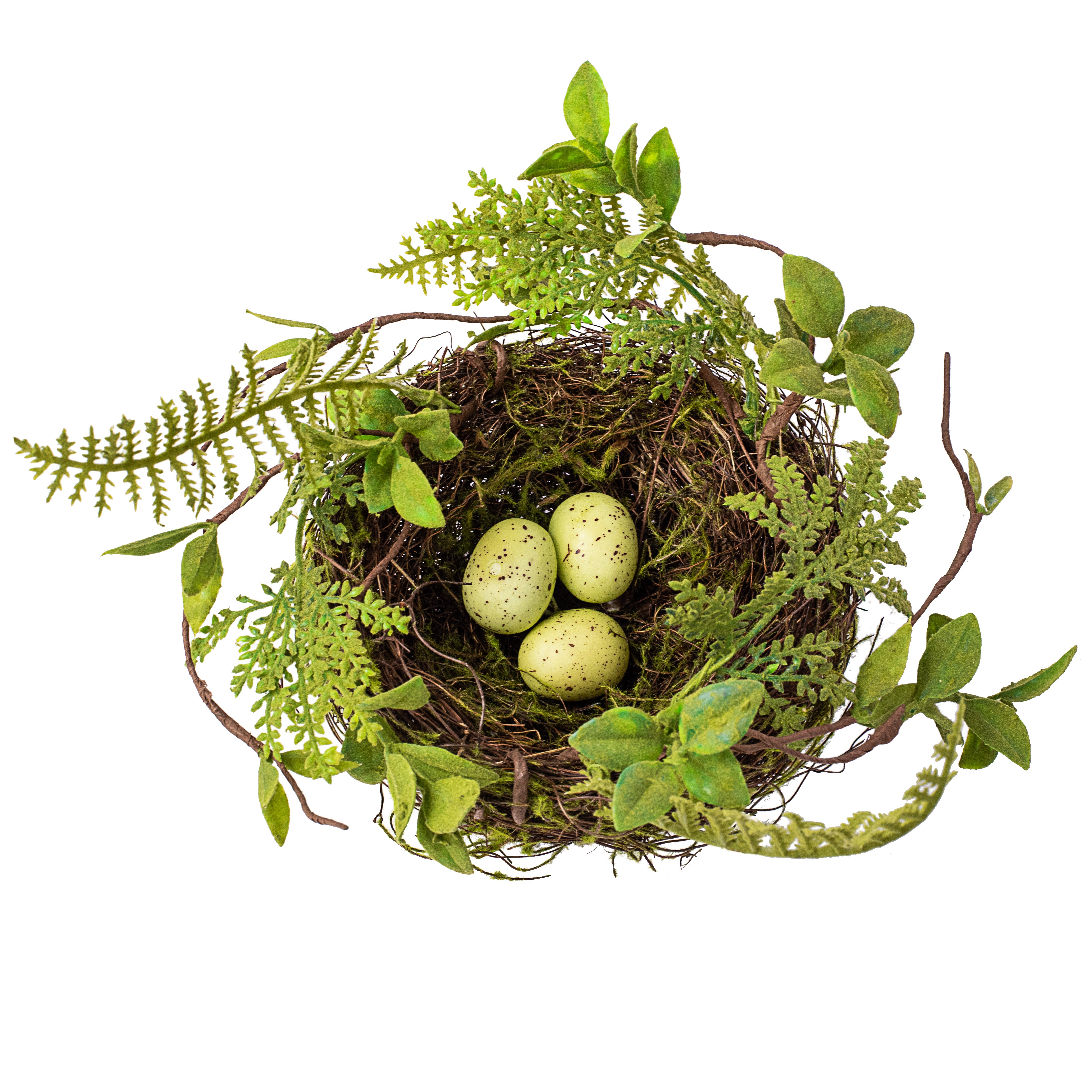 6" Moss Bird Nest With Eggs Item Number: 29216GN