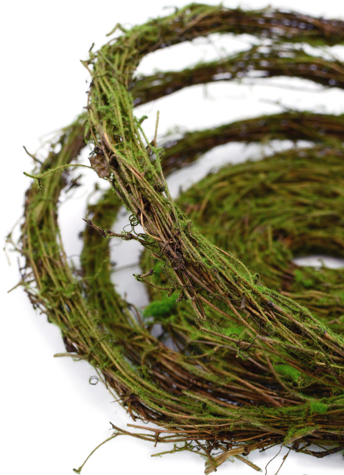 25' Moss Covered Grapevine Garland detail photo 3