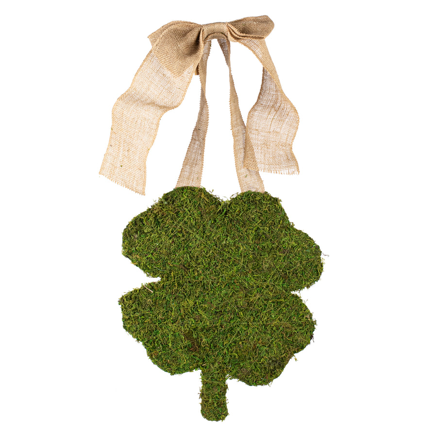 16" Moss Shamrock Clover Door Hanger Item Number: 211322