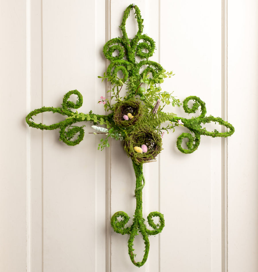27" Moss Trellis Décor: Cross detail photo 4