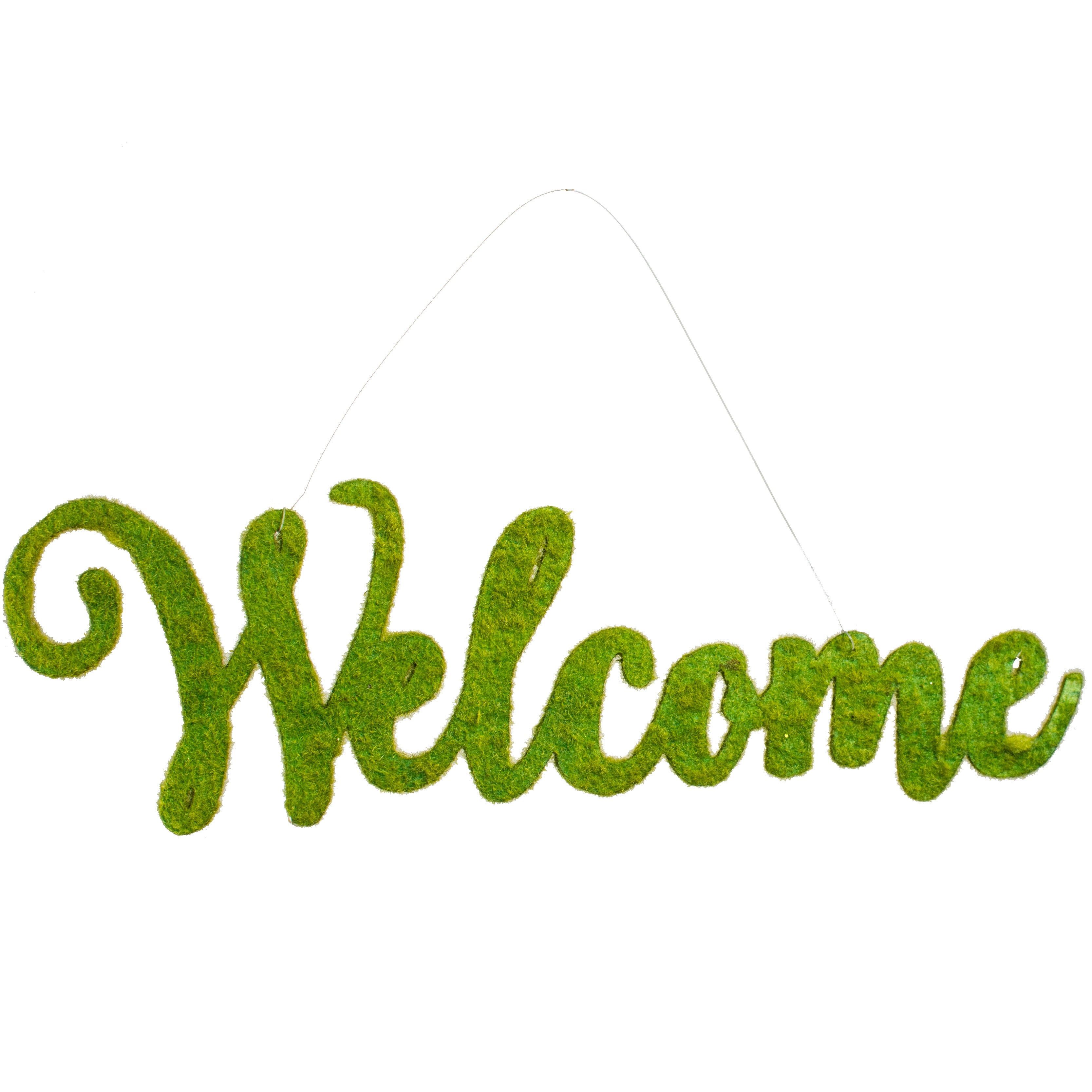 15" Moss Welcome Sign Item Number: 29318GN