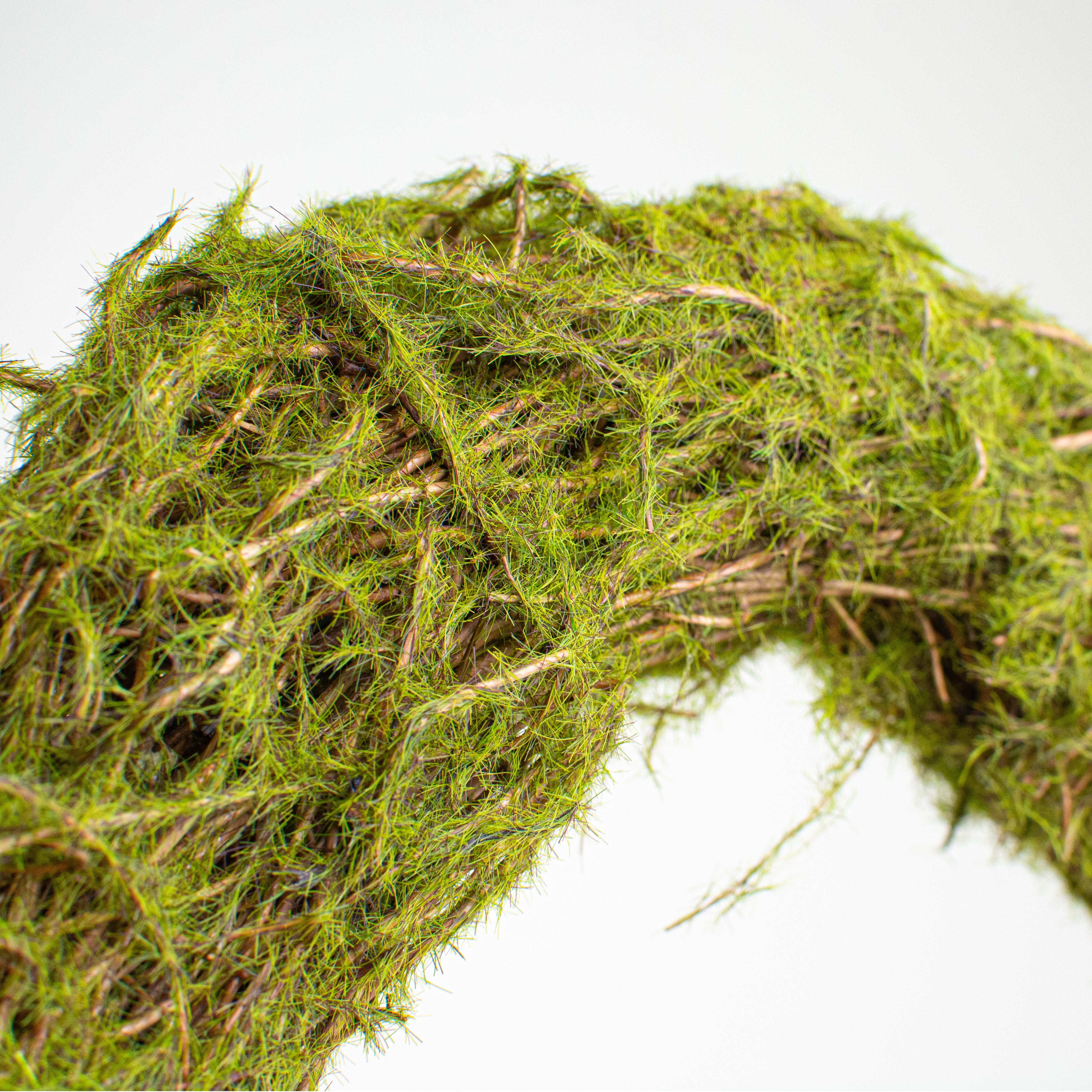 12" Mossy Angel Vine Twig Wreath: Green detail photo 5