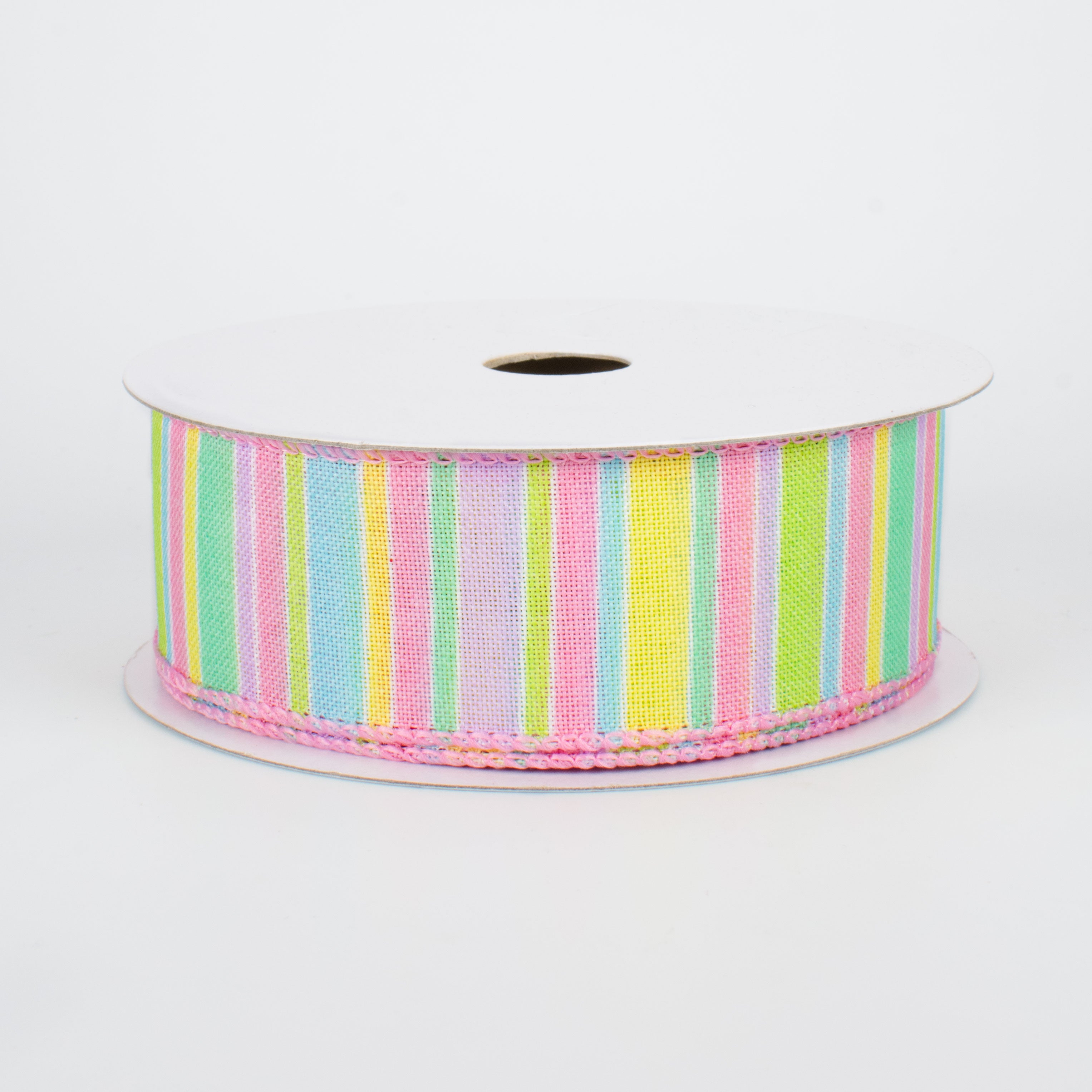 1.5" Multi-Colored Horizontal Stripe Ribbon: Pastel (10 Yards)