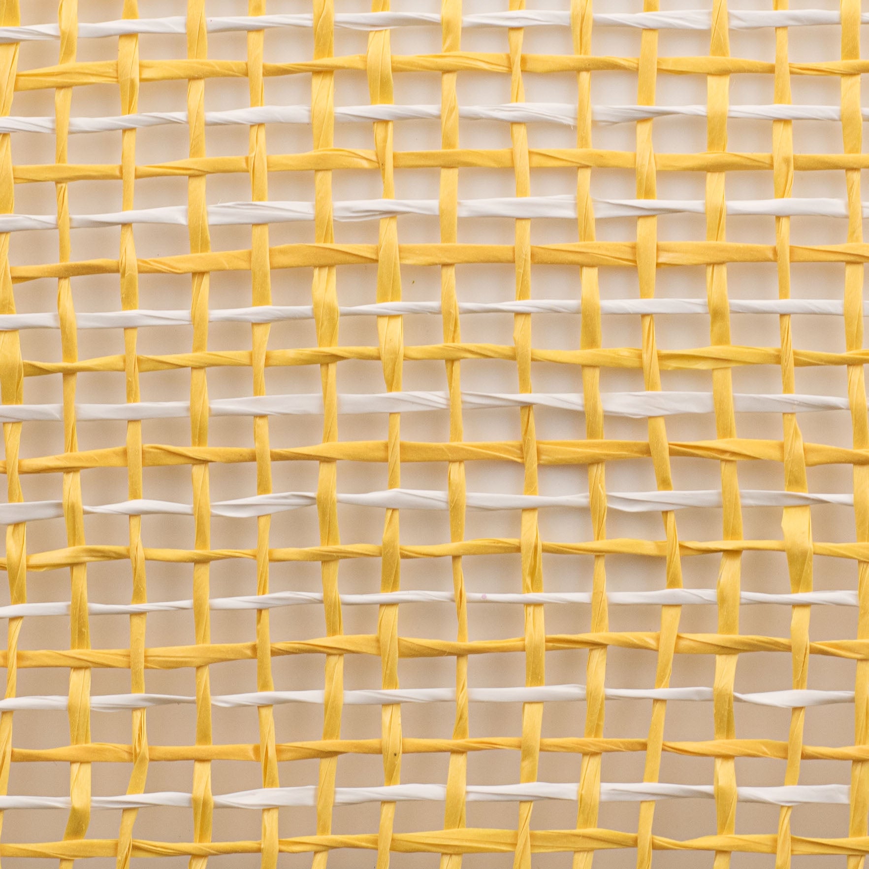 10" Multi Poly Burlap Check Mesh: Yellow & White detail photo 3