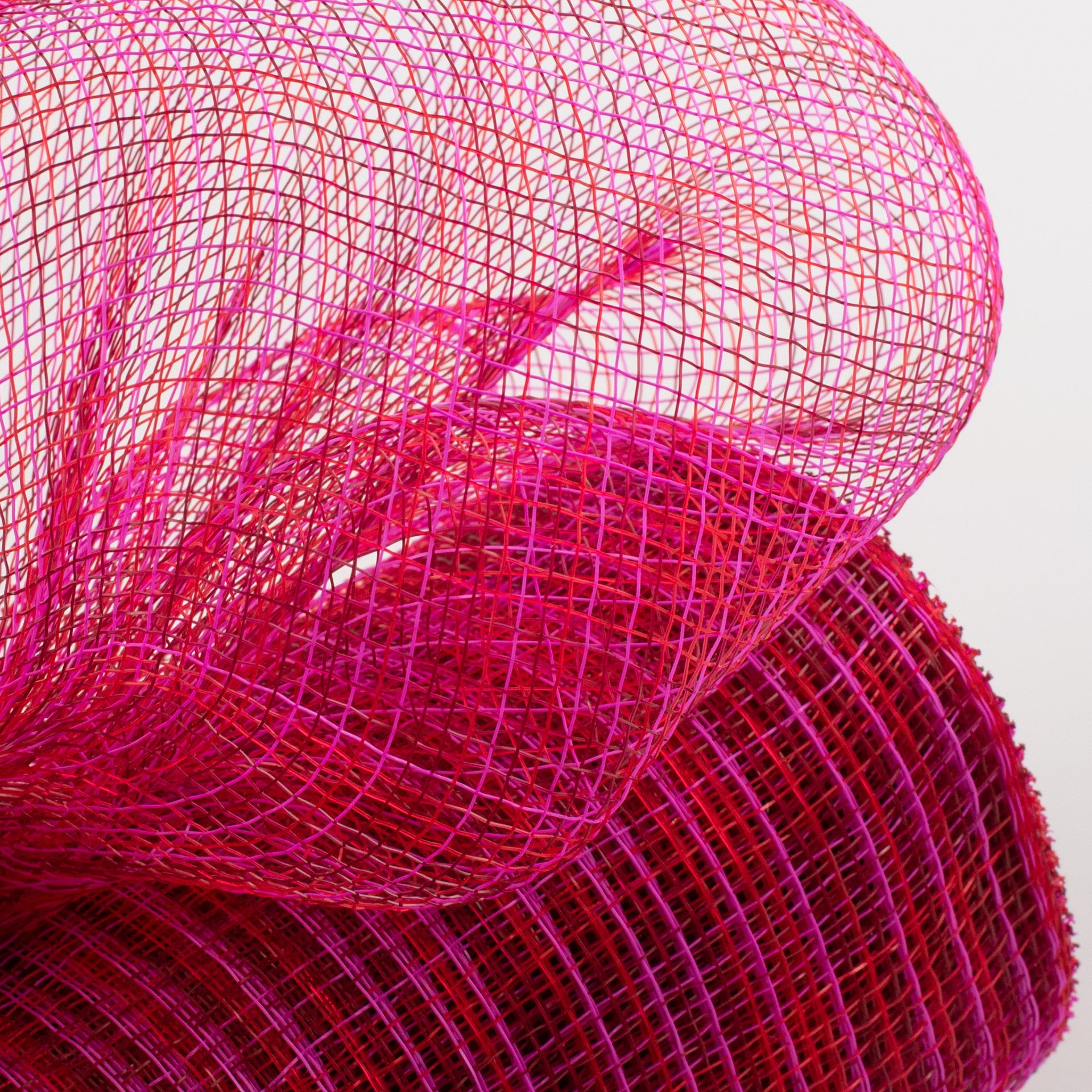 10" Multi Stripe Mesh: Hot Pink, Red, Burgundy Lifestyle Photo
