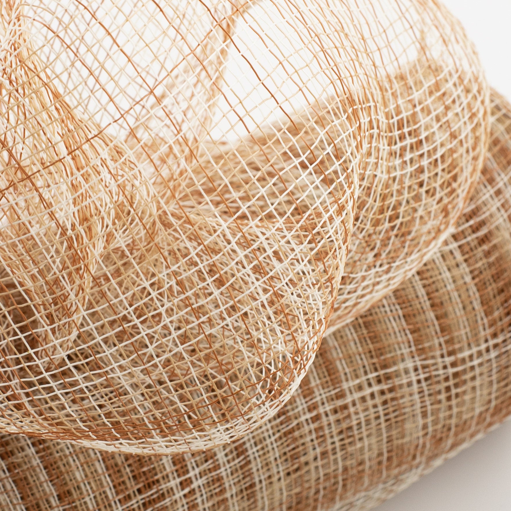 10" Multi Stripe Mesh: Ivory, Brown, Natural Lifestyle Photo