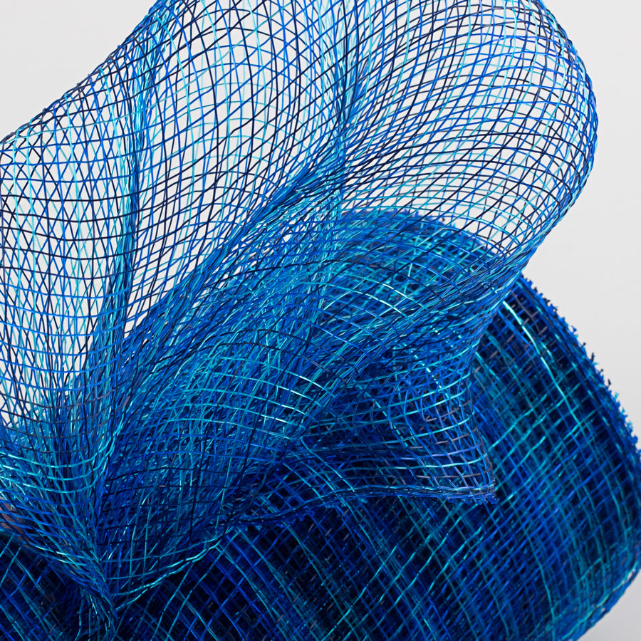 10" Multi Stripe Mesh: Navy, Royal Blue, Turquoise Lifestyle Photo