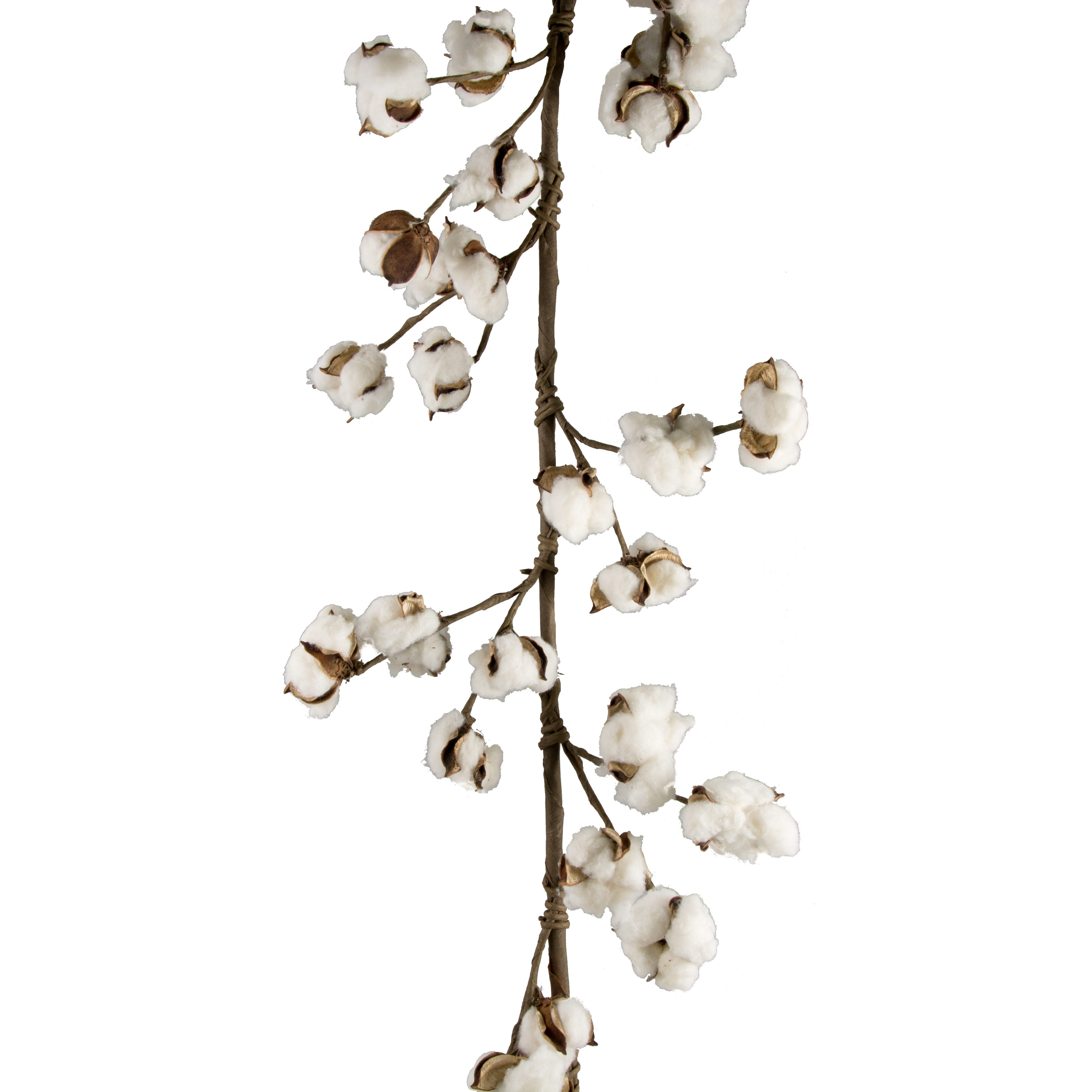 5" Natural Cotton Boll Garland Item Number: ISB63681