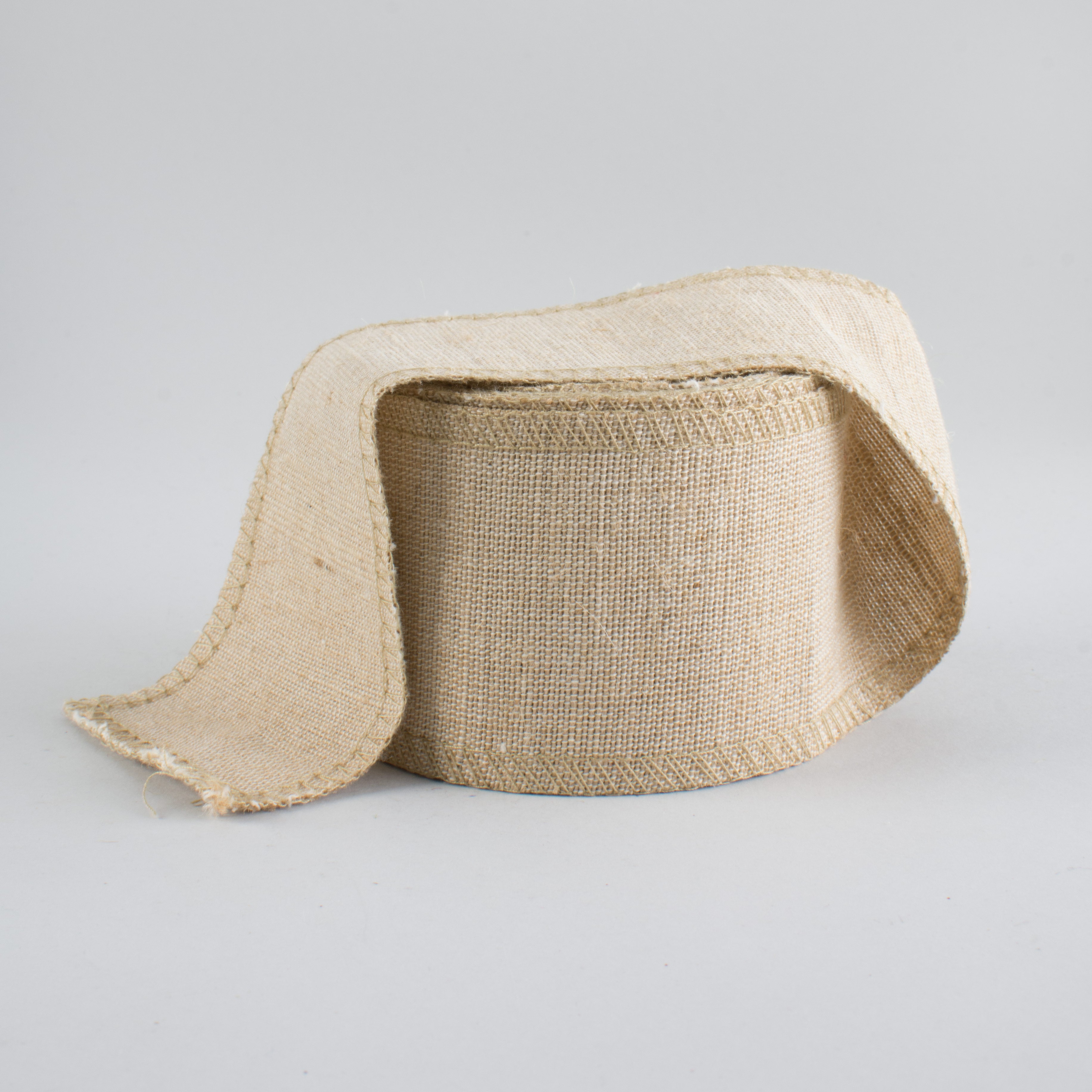 2.5" Natural Jute Cotton Fabric Roll (10 Yards) Lifestyle Photo