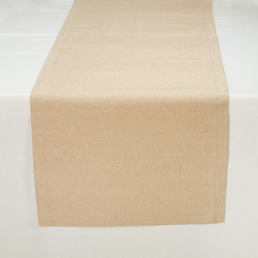 72" Natural Jute Cotton Table Runner Item Number: JC01-R12