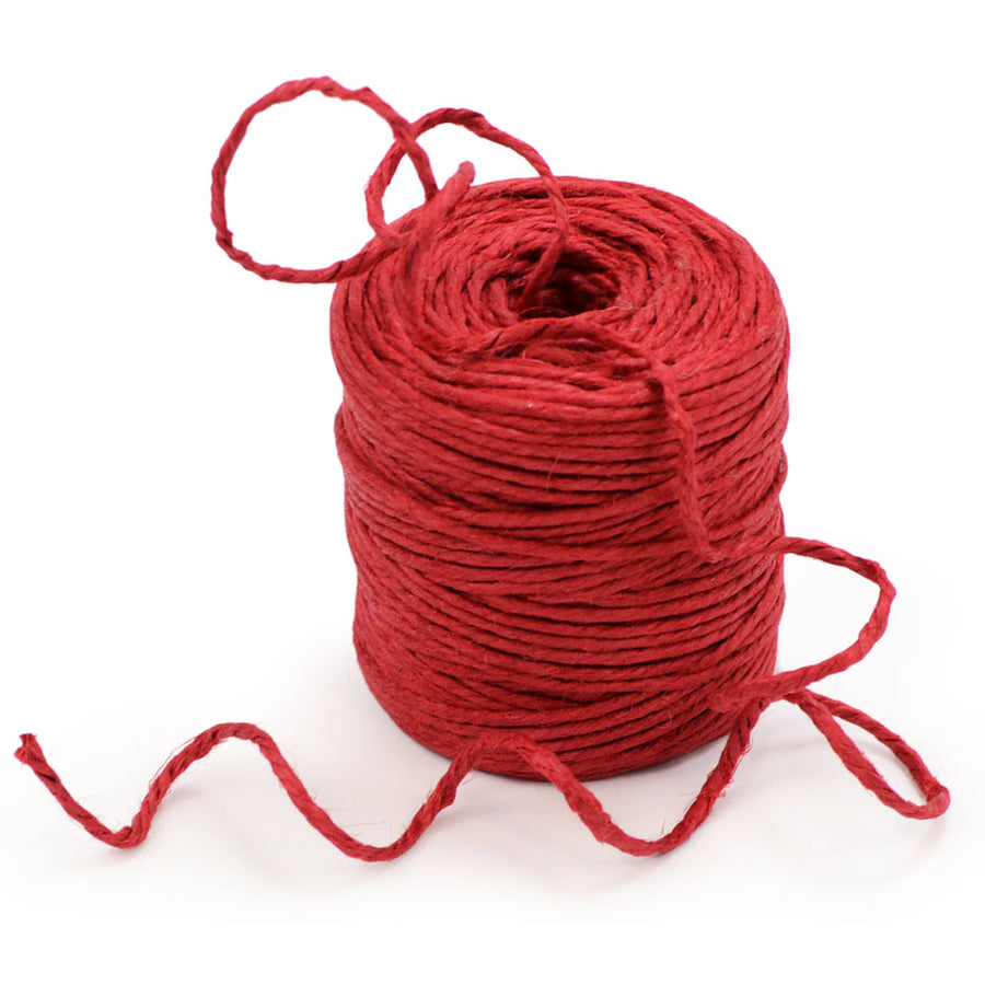 Natural Jute Rope / Twine: Red (75 Yards) Lifestyle Photo