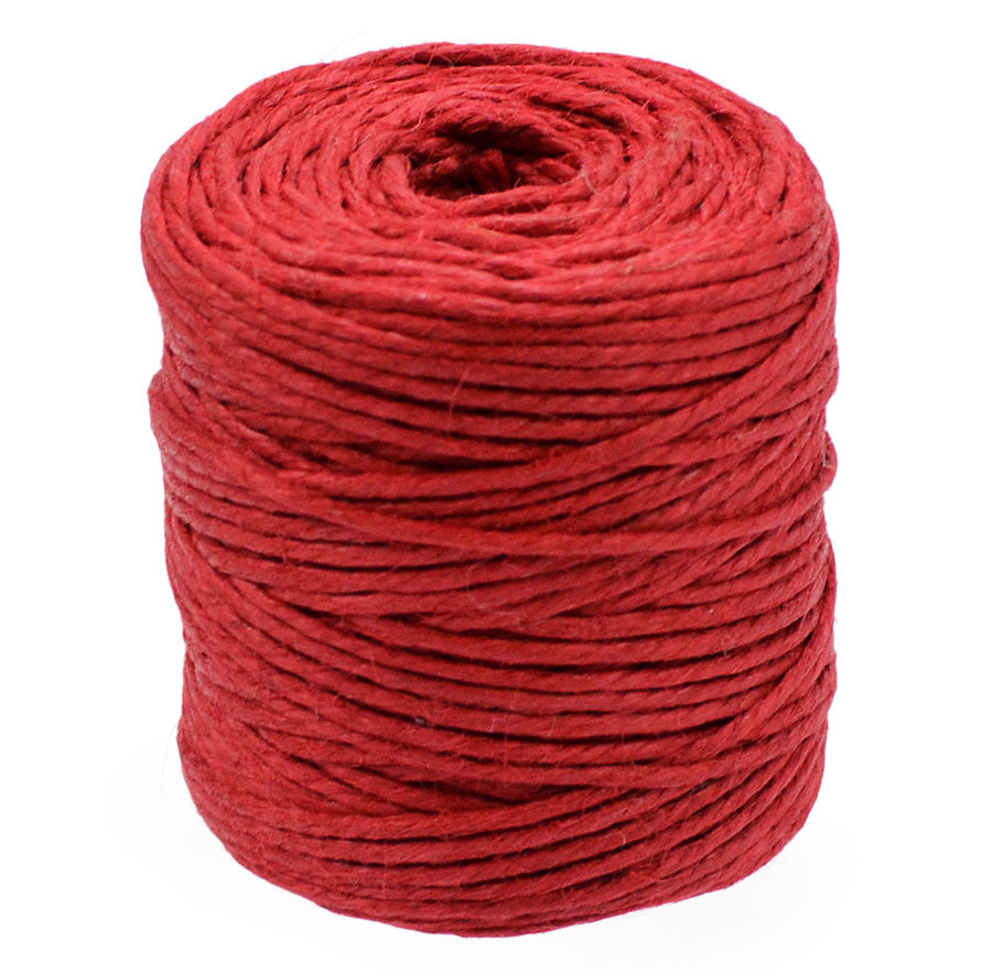 Natural Jute Rope / Twine: Red (75 Yards) Item Number: JR02-11