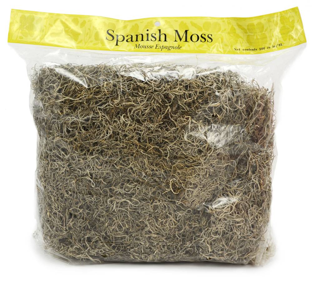 Natural Spanish Moss: 500 Cubic Inch Bag Item Number: 21067