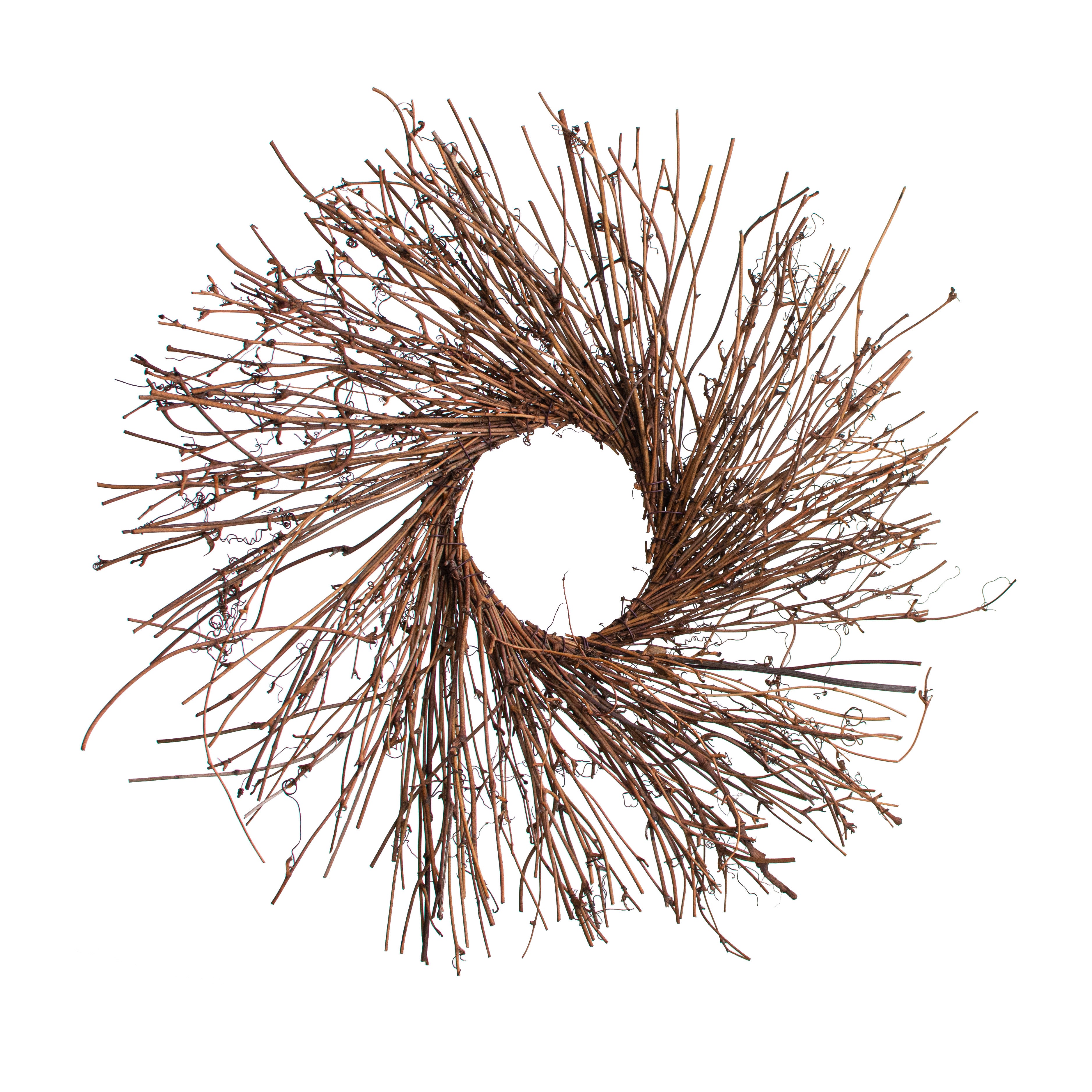 18" Natural Twig Wreath Item Number: TG1044
