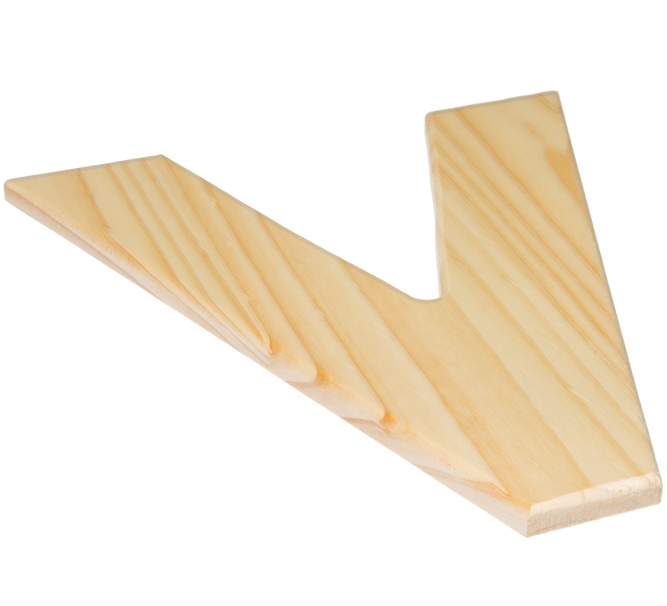 12" Natural Wood Letter: V Lifestyle Photo