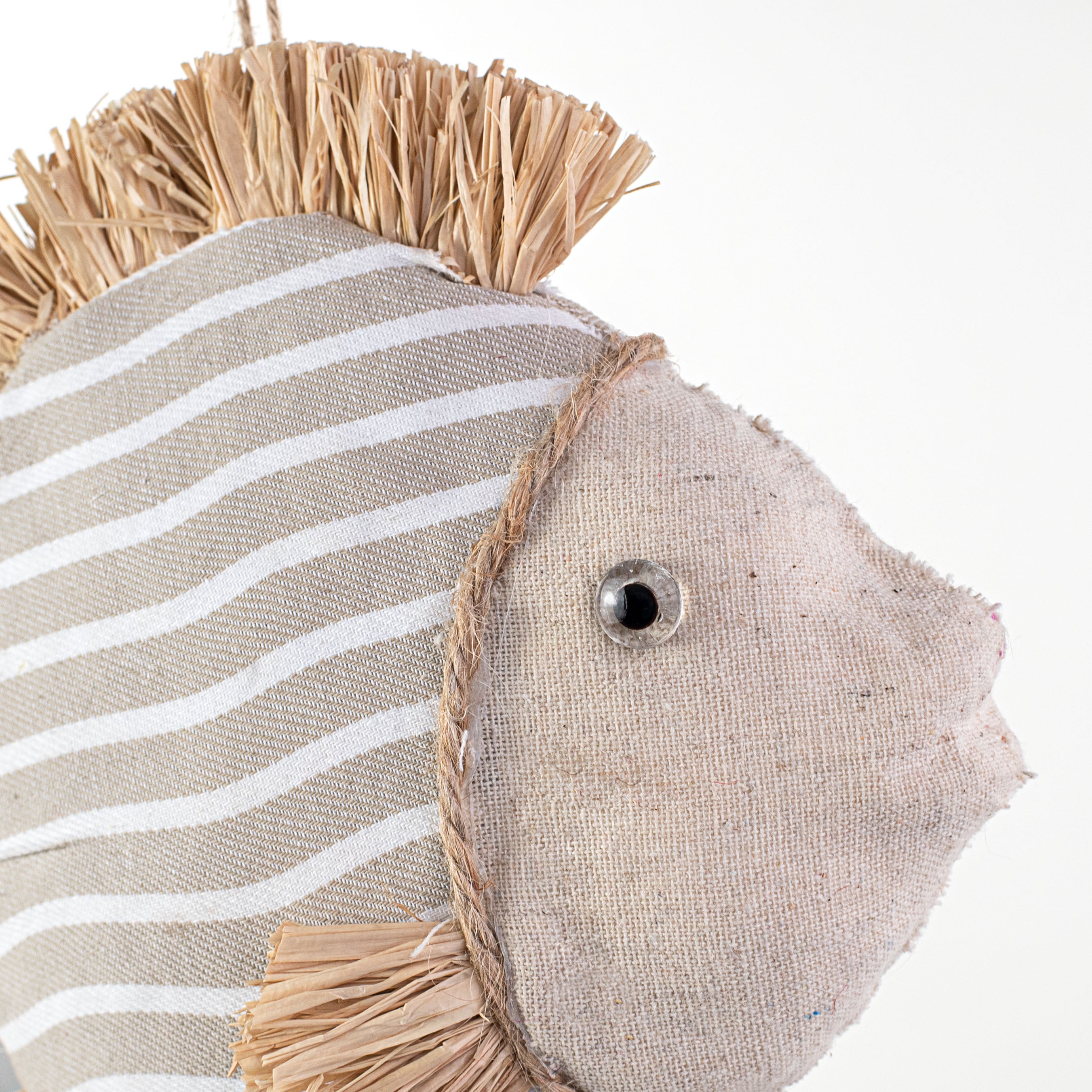 9.5" Nautical Stripe Fish Ornament detail photo 3