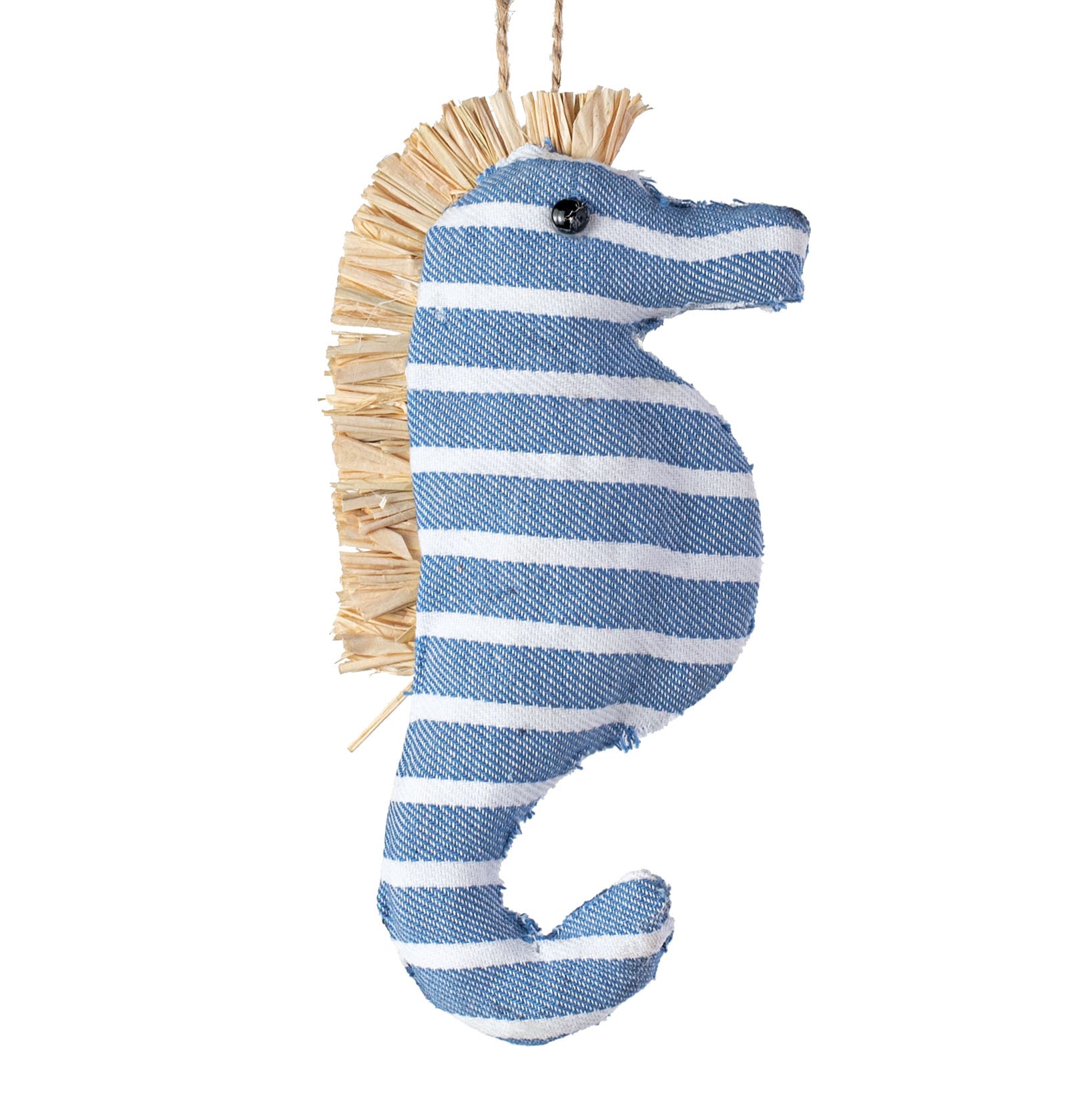 5.5" Nautical Stripe Seahorse Ornament Item Number: 136194