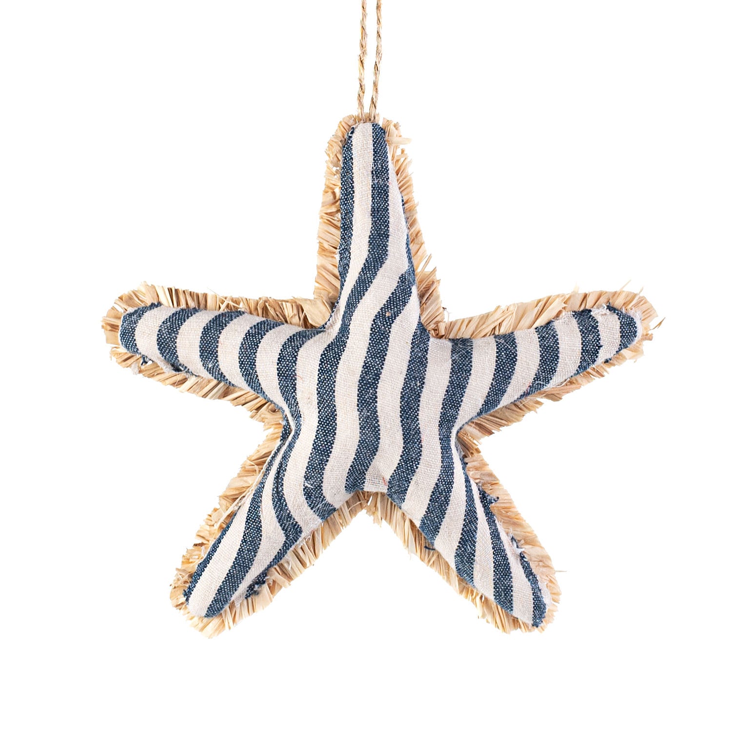 5.75" Nautical Stripe Starfish Ornament Item Number: 136192