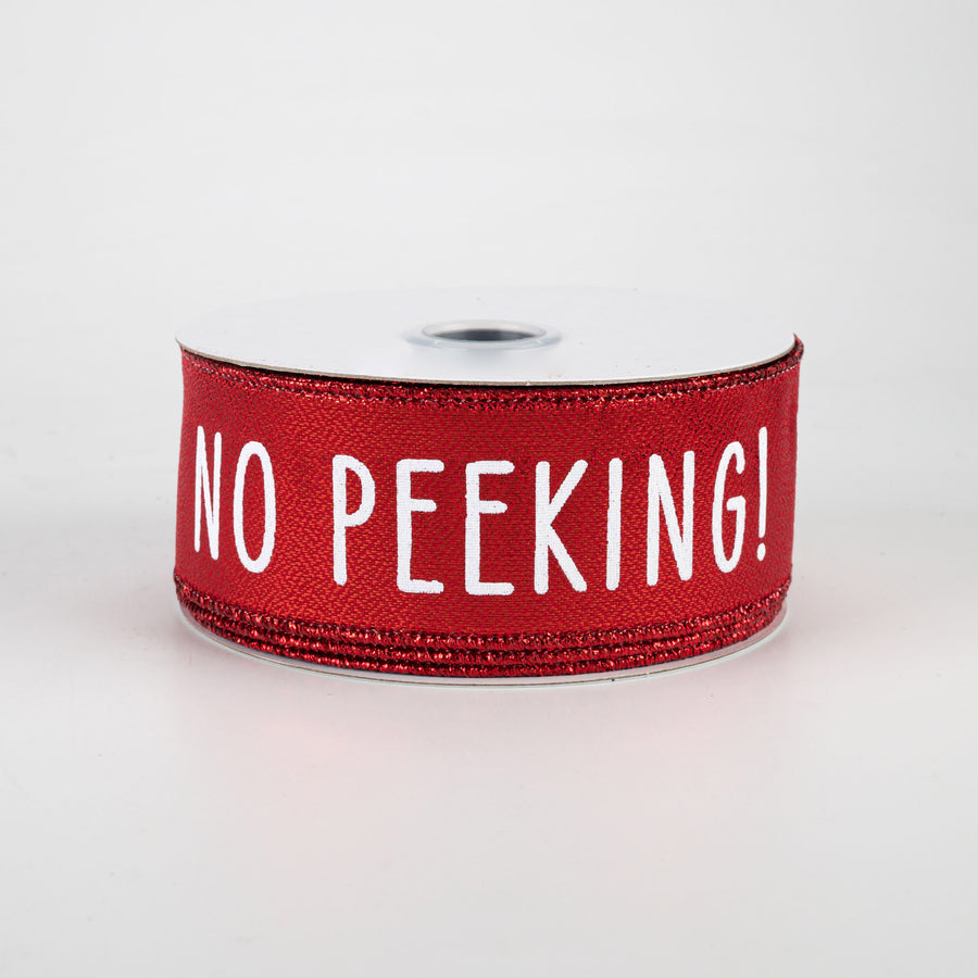 1.5" No Peeking Ribbon: Red (10 Yards)